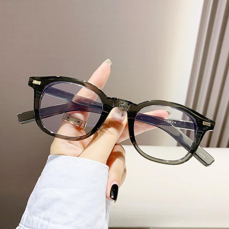 

New Fashion Brand Design Ladies Acetate Square Frame Anti Blue Light Prescription Custom Myopia Glasses Photochromic 0 To -600 0