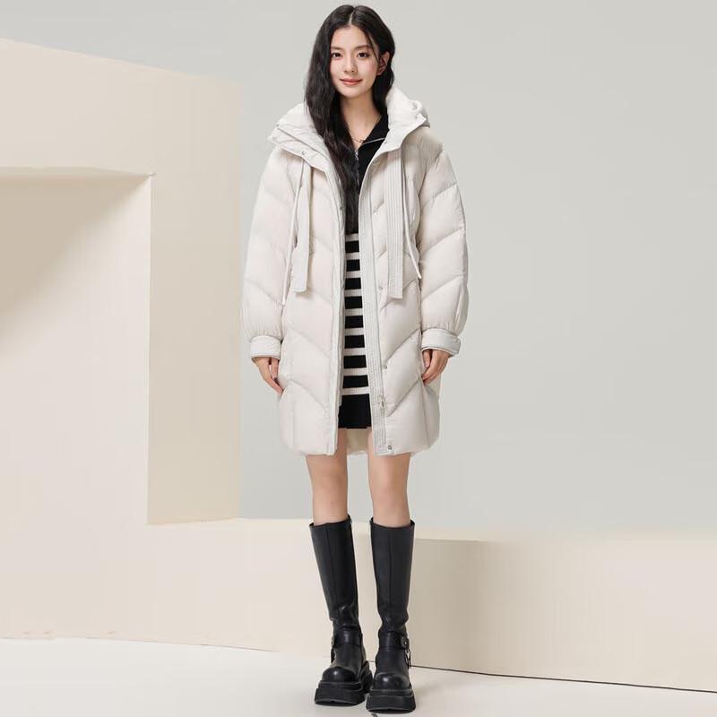 Xuezongfei Women's Mid-Length Loose Down Jacket X40141192F