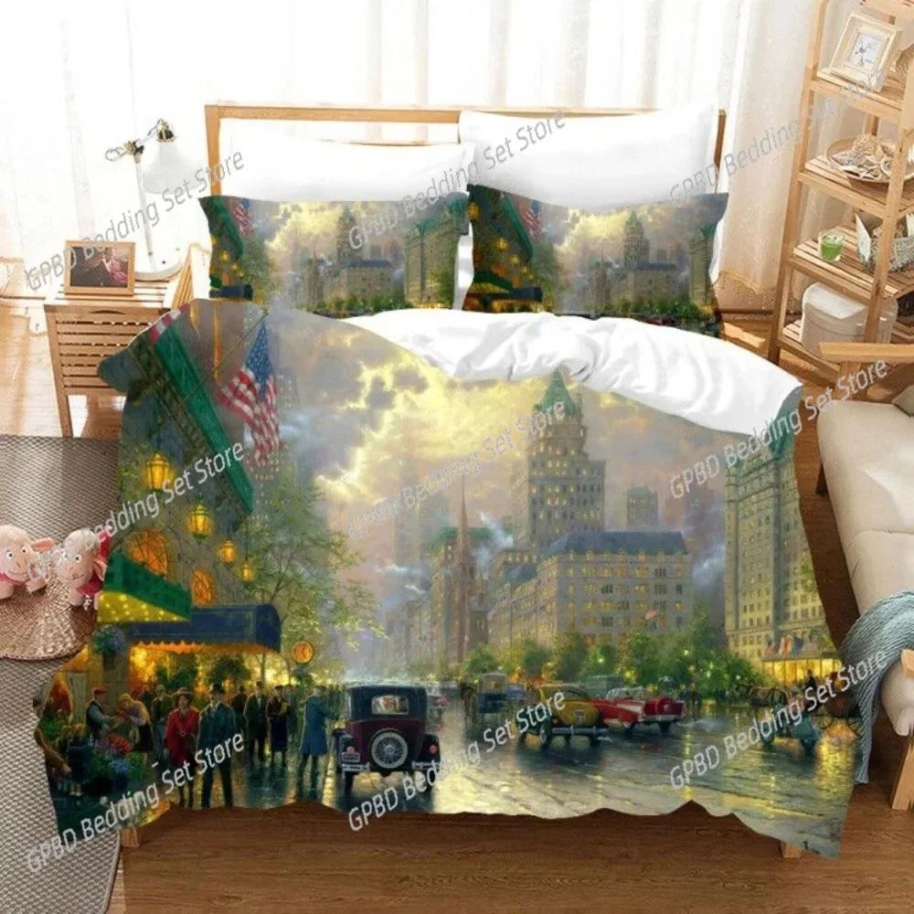 Comforter 3D Print Oil Painting Van Gogh Star Sky 3D Bedding Set Comforter Linen S Home Decor Single Double Twin