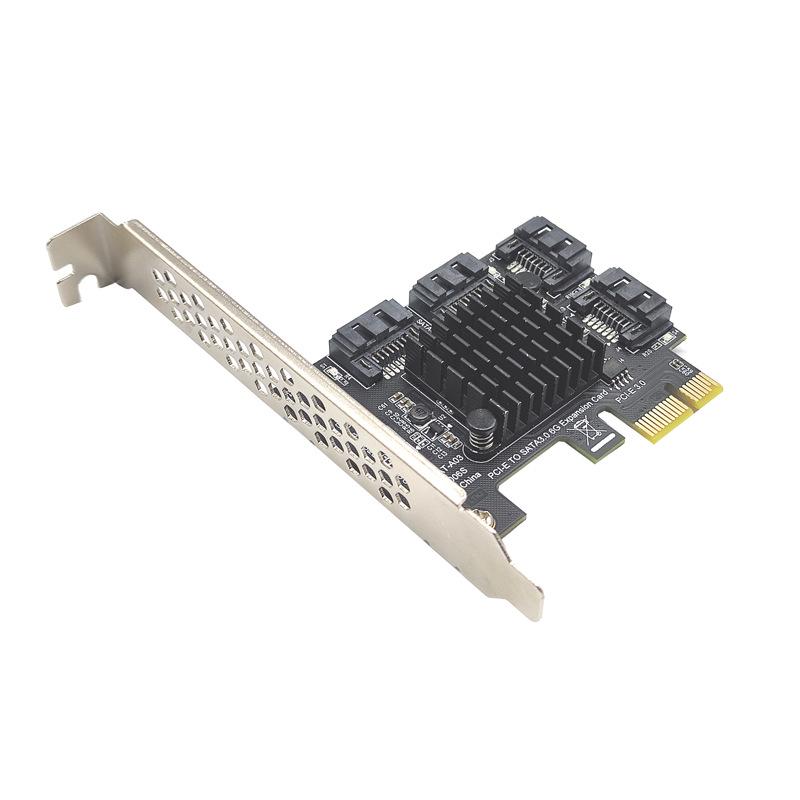 

PCI-E GEN3 to SATA3.0 4-Port 6G Expansion Card with Asmedia ASM1064 for IPFS Hard Drives