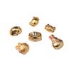 Copper-Plated Sand Gold Wealth Crab Dumpling Spacer with Lucky Rabbit Bead for DIY Jewelry Making