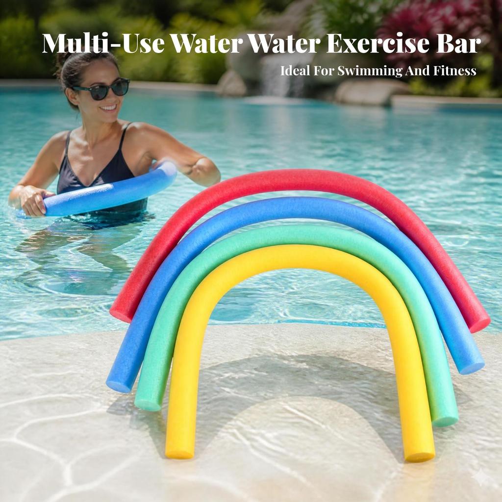 Foam Pool Noodle 150 Cm Long Swim SpongeLike Texture Swimming Support Rod Green Solid