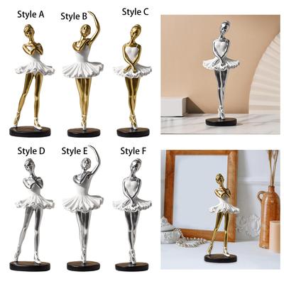 Resin Figurine Statues Girl Figurine European Style Home Desktop Ornament Art