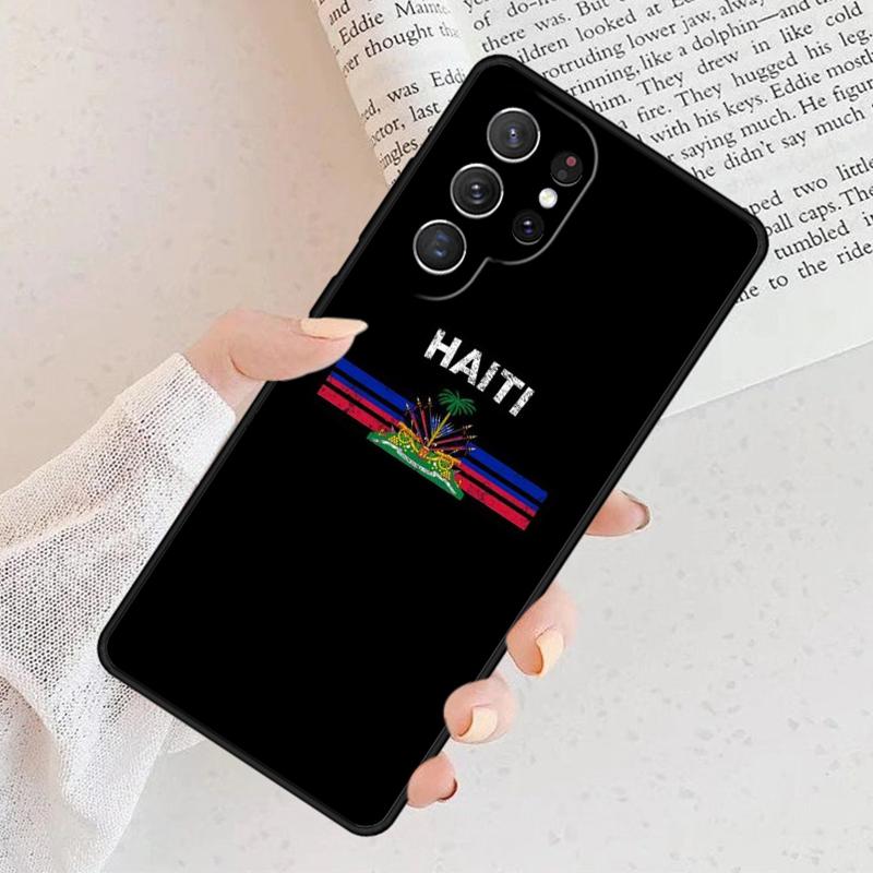 Haiti Haitian Flag Phone Case For Samsung Galaxy S25 S23 S30 S8 S21 S20 FE S24 S22 Note 10 20 Plus lite Ultra
