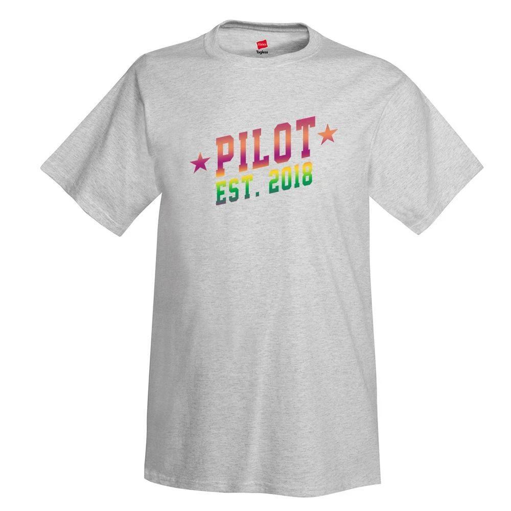 Pilot Est 3 Aviation Airplane T-Shirt M