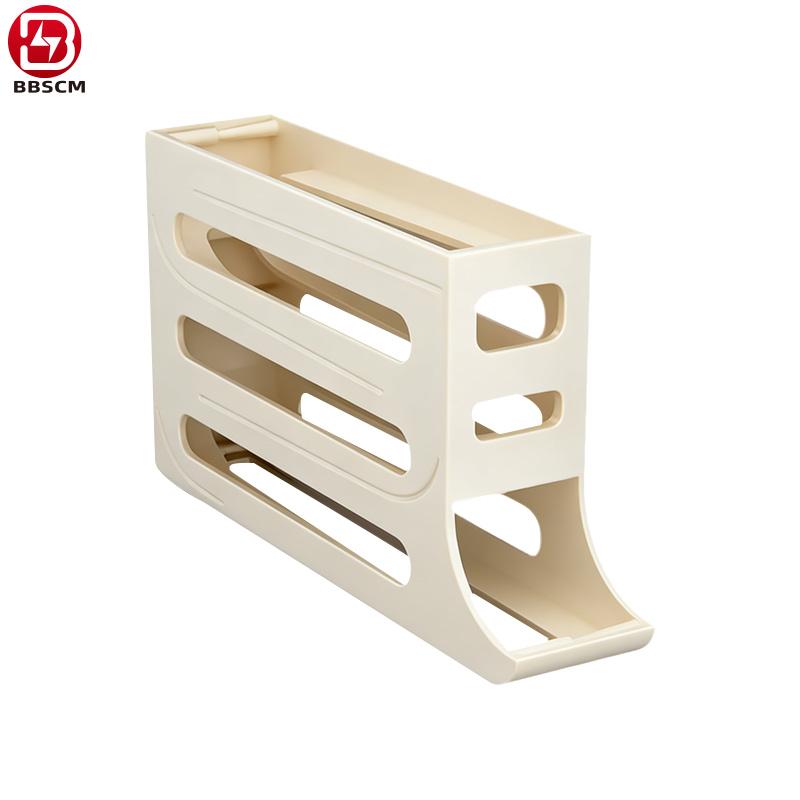 Kitchen Egg Storage Box Four-layer Slide Refrigerator Automatic Tumble Type Egg Tray Holder Rolling Egg Organizer