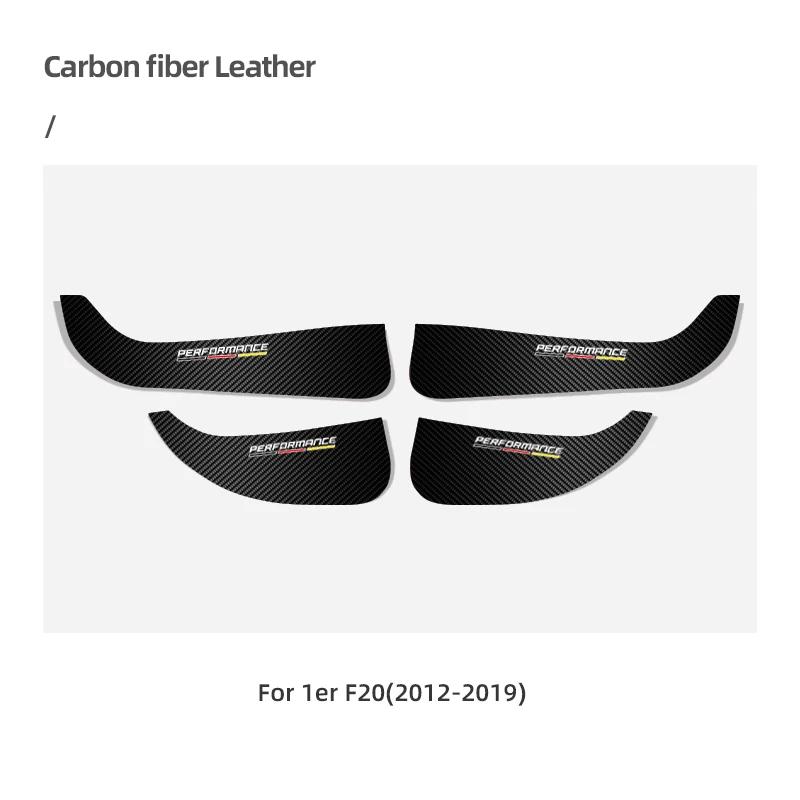 For BMW E90 F10 F30 F20 F34 F07 X3 F25 X5 F15 E70 X1 E84 Carbon Fiber PVC 4pcs Car Door Anti-Kick Pad Stickers Protector Films