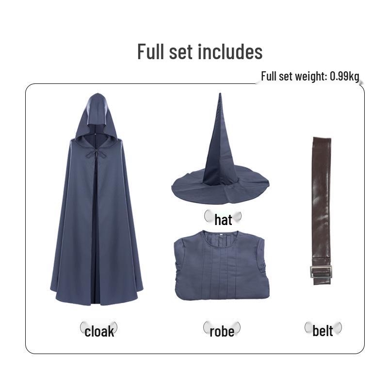 Gandalf The Wizard Cloak Cape for Lord of the Rings & Hobbit Cosplay XL