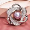 Jewelry Pearl Crystal For Girls Women Scarf Buckle Scarf Ring Shawl Clip Korean Style Brooch Pins