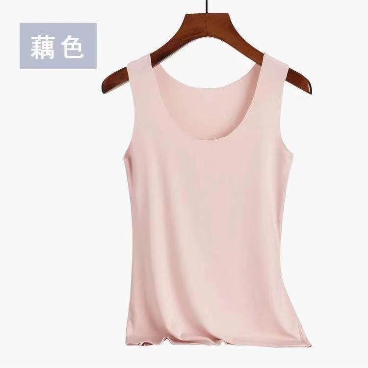 New women's seamless ice silk solid color vest women's inner fashion bottoming shirt suspender summer sleeveless top