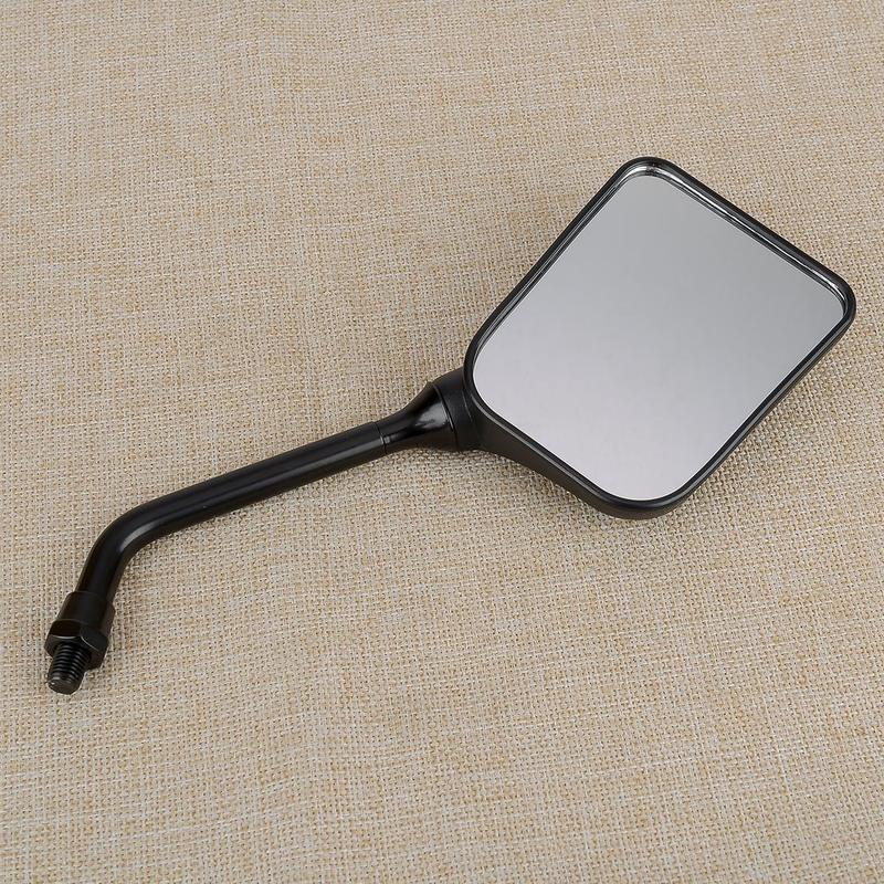 2pcs Motorcycle Side Rearview Mirror With M10 Adapter Screw Fit for Suzuki Von King Quad Ozark 250 QS125 HJ125-A GS125 ATV
