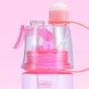 Flacone Spray Acqua Scala Trasparente 600ml Grande Capacità Plastica per Sport Escursionismo Picnic Rosa