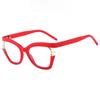 Pearl Decorative Cat Eye Reading Glasses Rainbow Gradient Candy Color Luxury Eyewear Frame High Quality Purple Vintage