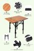 Top Height Outdoor Folding Low Easy Assembly Tools Load Heat Scratch Aluminum Camping Picnic Wood Aluminum Leisure Wood Roll Solo Camping Picnic
