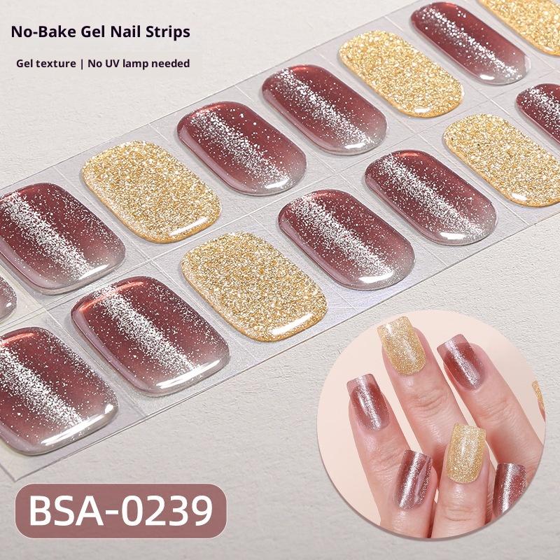 DIY gélové nálepky na nechty bez vytvrdzovania: Nálepky na nechty Cat-Eye Flash bez UV ochrany a bez potreby pečenia