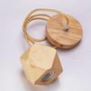 Nordic Wood Pendant Lamp E27 Wooden Pendant Lights for Bedroom Home Living Room Decor Log Color Vintage Hanging Light Fixture