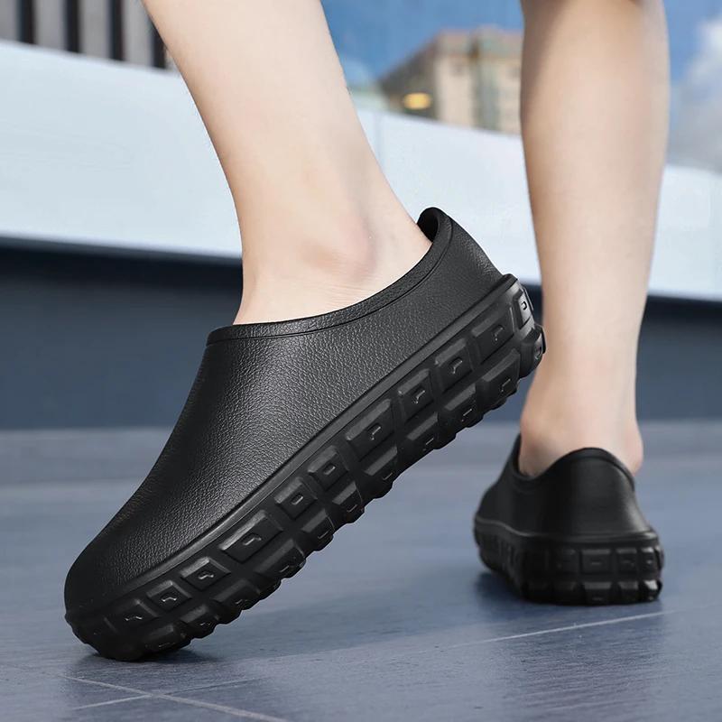 Fashion Original Kitchen Shoes Men Clogs Outdoor Plaltfotm Casual Waterproof Rain Sandals Non-slip Restaurant Work Oil-proof Chef Shoes