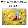 2D Verzauberter Garten Hintergrund, Schlafendes Bienenmädchen und Bunte Blumen für Party-Fotoshooting