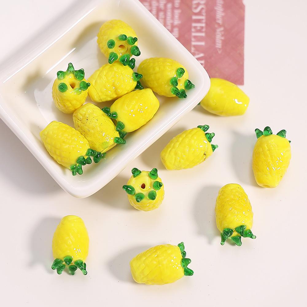 Creative Glass Fruit Beads for Handmade DIY Strawberry Apple Jewelry Necklace and Bracelet Accessories