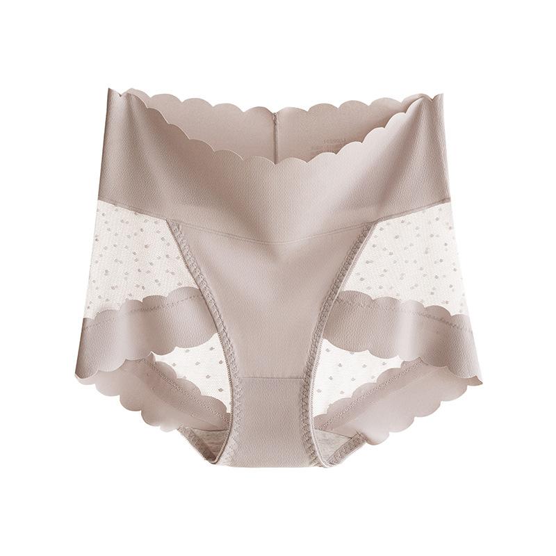 

Весна-лето Бесшовное нижнее белье для женщин Сексуальные сетчатые трусы из чистого хлопка с антибактериальным эффектом и высокой талией, компрессионные трусики-треугольники для живота XL
