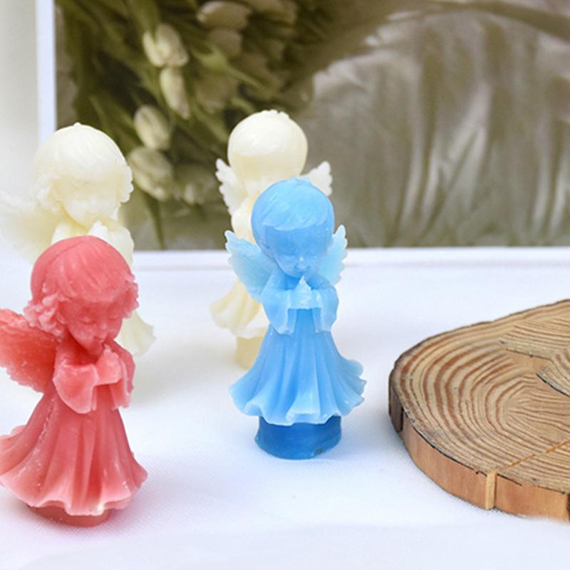 3D Engel Gebet Silikon Kerzenform Epoxid DIY Töpferton Gips Werkzeug Schokoladenform Küche Kuchen Backen Dekoration Form
