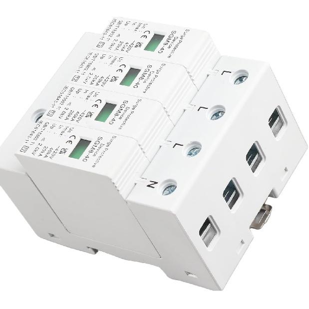4P 40KA House Protector,220V Protective Device,Din Rail Low‑Voltage Arrester,Fire Proof,High Conductivity,Quick Response,for Protect Electric
