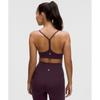 Lululemon Flow Y BrA Nulu  Light Support  A C Cups blACk Plum