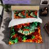 Real Betis Fußball 3-teiliges Bettwäsche-Set Weiches Bettbezug-Set mit Kissenbezügen Bedrucktes Schlafzimmer-Deko-Set für Zuhause