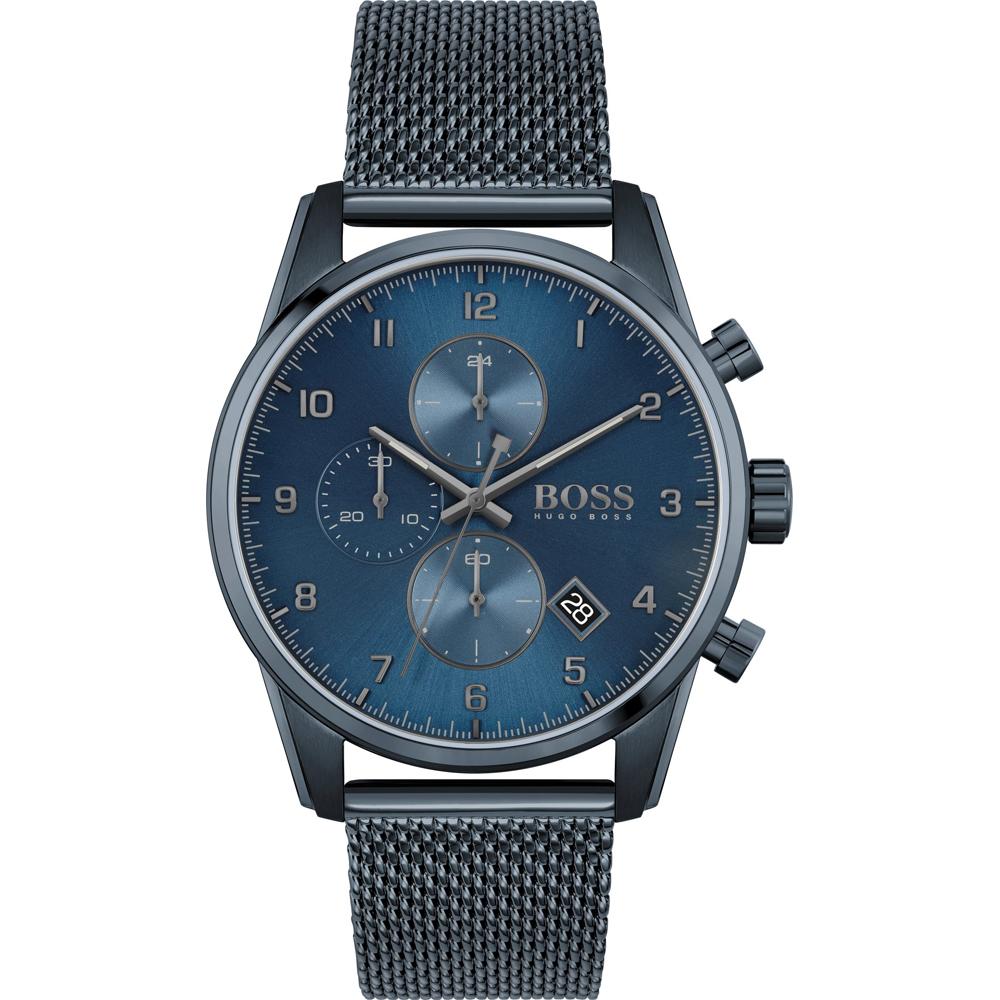 BOSS Skymaster Blue Dial Blue Mesh Bracelet Men s Quartz Watch 1513836 синий