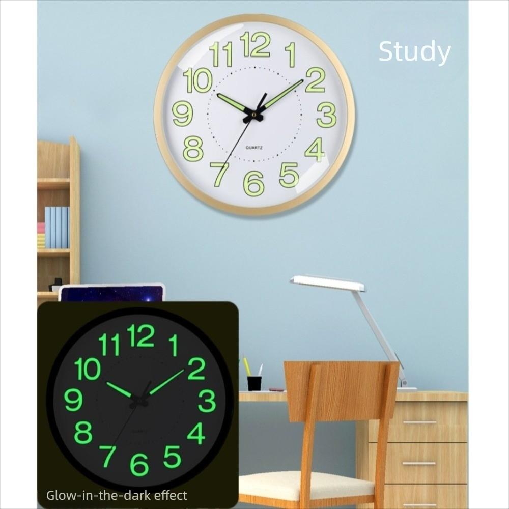 Non-Ticking Luminous Wall Clock Silent Wall Time Clock Minimalist Night Light Hanging Clock  Shops
