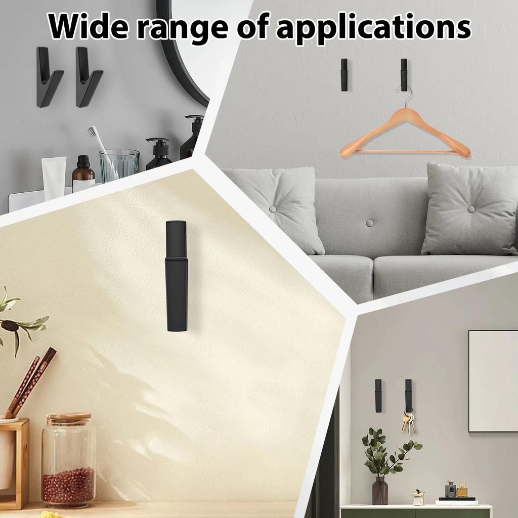 8 Pcs Wall Hooks Zinc Alloy Towel Hooks Bathroom Accessories Coat Hooks Towel Hook Multipurpose Robe Hooks for Key Hat Bag Home