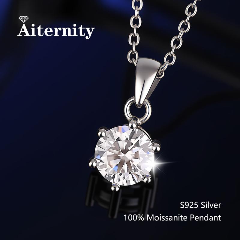 D Moissanite Pendant Luxury Wedding Sunflower for Women 925 Sterling Silver Jewelry Wedding Bridal Moissanite Diamond Necklace