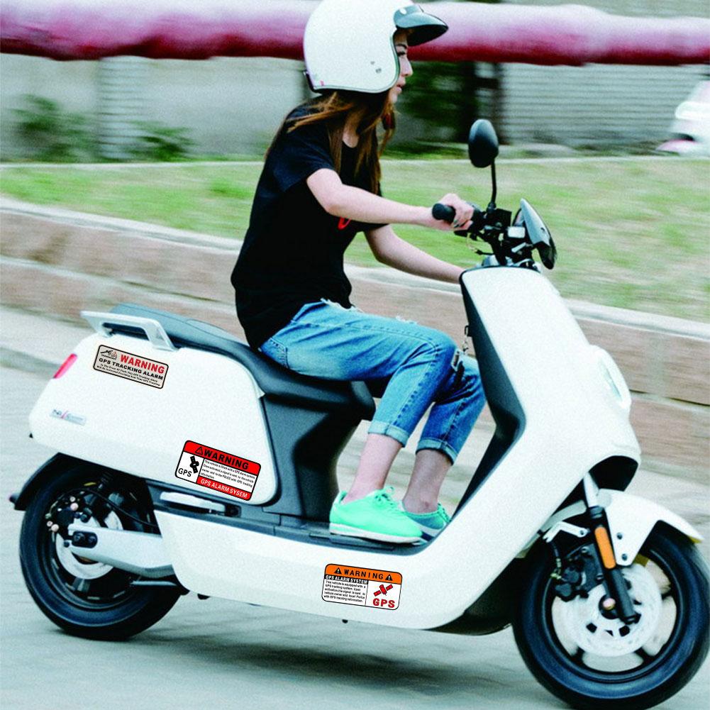 GPS Tracking Alarm Sticker MTB Road Bike Scooter Motorcycle Anti-Theft Decal Warning Reflective Paster Bicycle Car Accessories