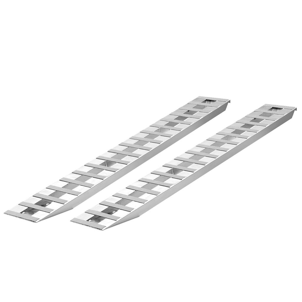 VEVOR Loading Ramps, 2 Pcs 2745 X 380 Mm, Durable Aluminum and Heavy-Duty Trailer Ramp Set with Anti-Slip Plates, 4535.9 Kg Combined Capacity