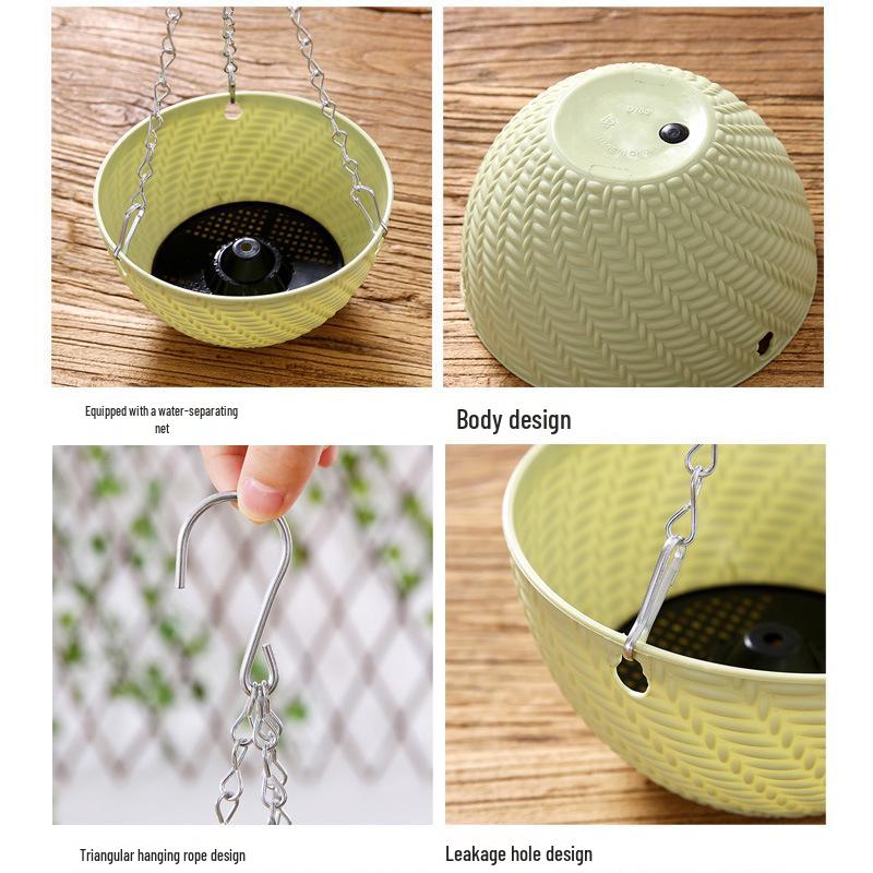Creative Hanging Basket for Succulents & Spider Plants - Plastic Decorative Flower Pot