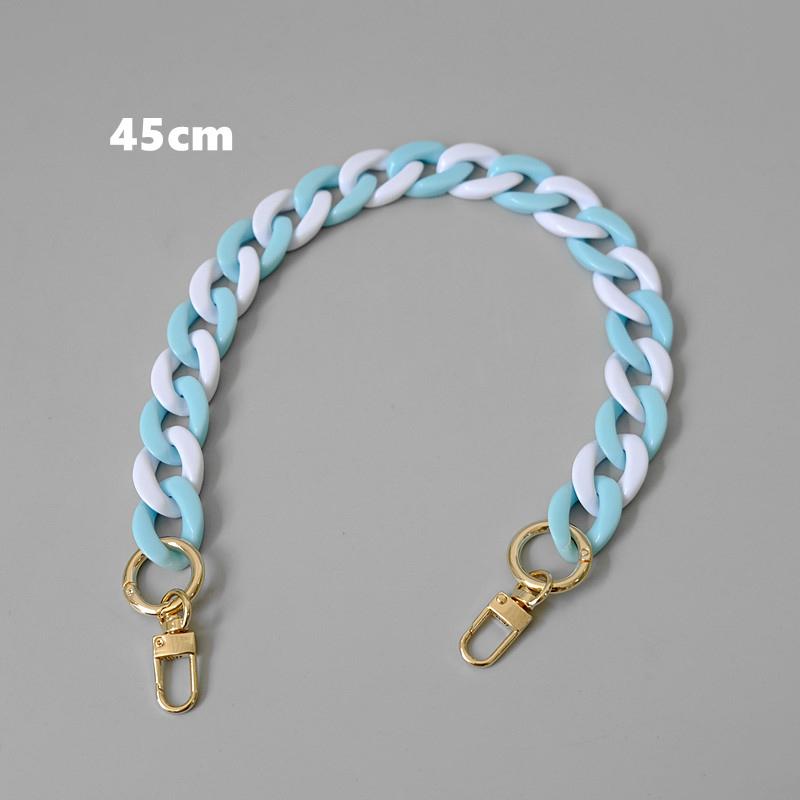 Nová módní žena Kabelka Příslušenství Řetízek Odnímatelný Náhradní Bílá Modrá Kabelka Popruh Ženy Pryskyřice na rameno Roztomilý řetízek na telefon