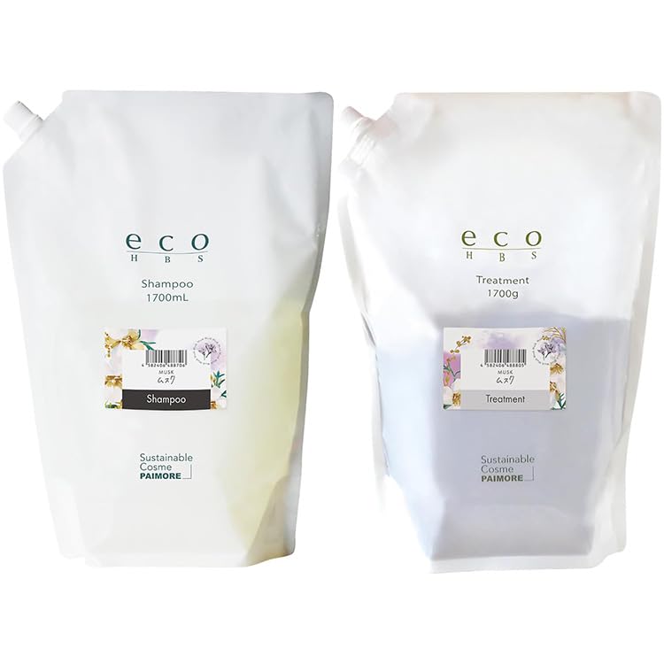 Eco HBS Shampoo 1700ml & Treatment 1700g Musk + Original Logo Sticker