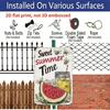 2D Flat 1pc Vintage Summer Watermelon & Lemonade Metal Sign - Sweet Summer Time Wall Decor - Retro Kitchen, Cafe, Party Decoration - Durable Aluminum