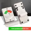 Public Privacy Lock with Indicator Quiet Sliding Bolt Lock For Toilet Partition Door Zincs Alloy Bathroom Security Lock