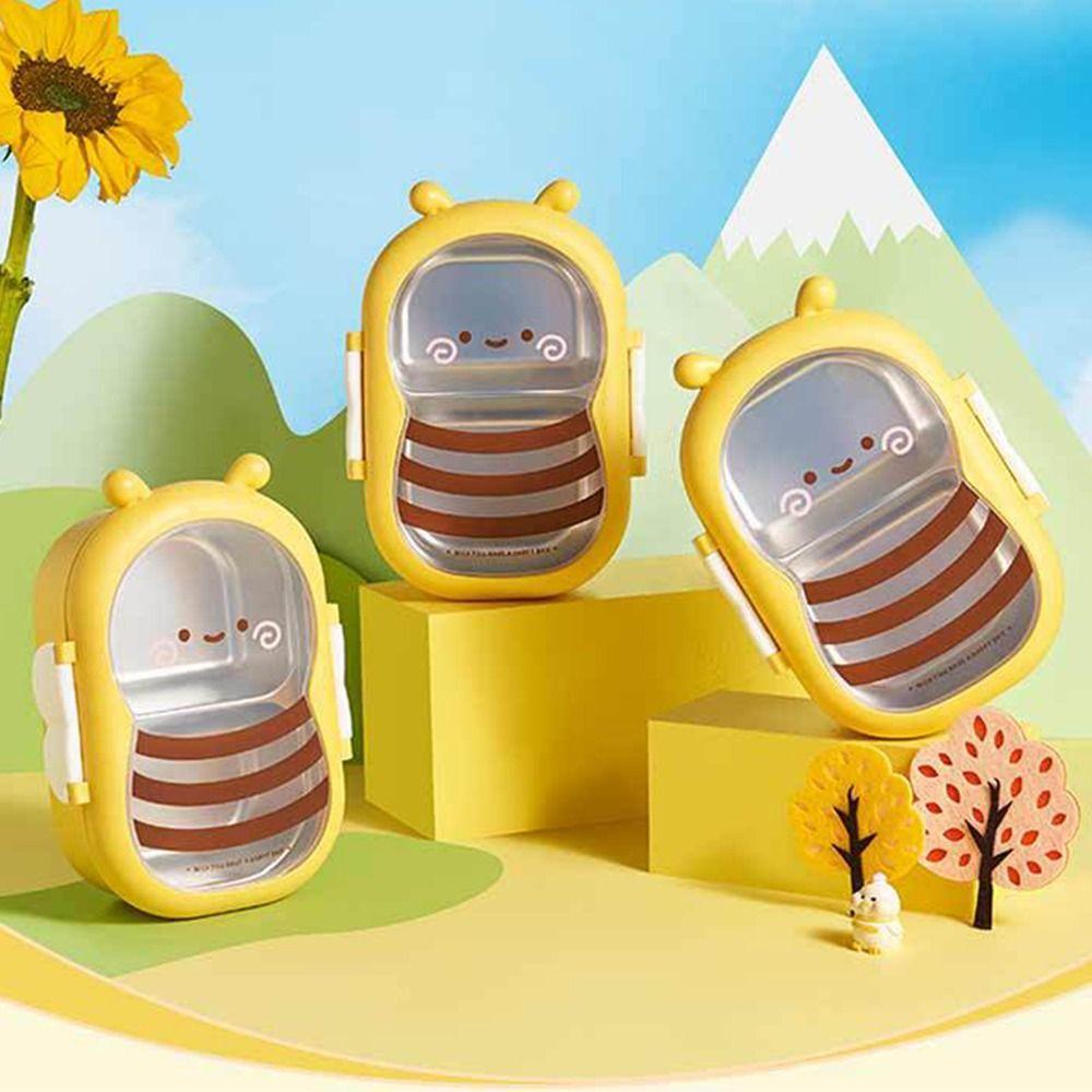Cute Divides Lunch Box Portable Breakfast Boxes Multifunctional Lunch Container  Outdoor