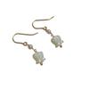 Lily of the Valley" Natural Shell Engraved Freshwater Pearl Earrings 14k Gold, Daily Wear Literary and Fresh Earrings