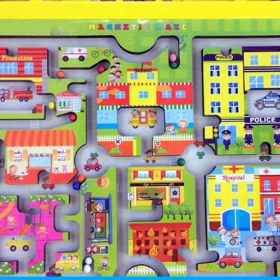 Children's Puzzle Ball Maze Double-sided Drawing Board Magnetic Drawing Board