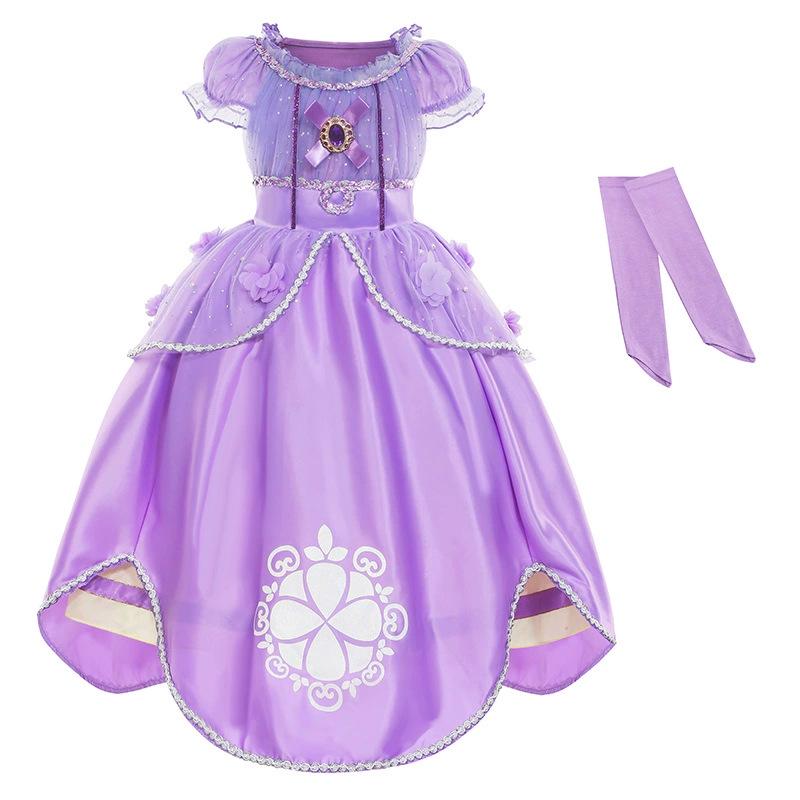 Prinzessin Sophia Halloween-Kleid für Kinder mit Ärmeln