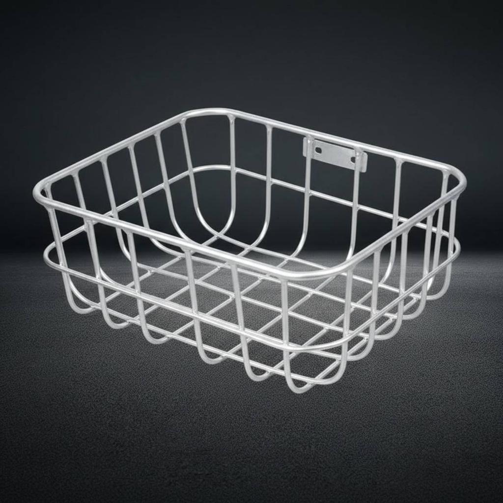 Lightweight Aluminum Bicycle Basket Wide Frame Metal Storage for Outdoor