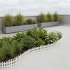Garden Edging Fence Picket-Style Flexible Border with Stakes DIY for Flower Beds