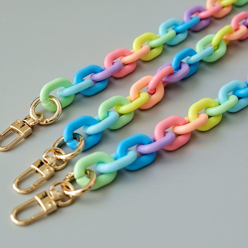 New Cute Phone Chain Accessory Detachable Parts Candy Crossbody Resin Luxury Neck Strap Phone Case Chains Acrylic Shoulder Lanyard Hanging Chain