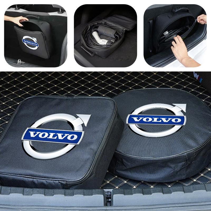 Voor Volvo Auto Laadkabel Opbergtas Stekkers Laadpistool Organizer Accessoires V60 V90 S60 S80 S90 C30 XC40 XC60 XC70 XC90 GU9