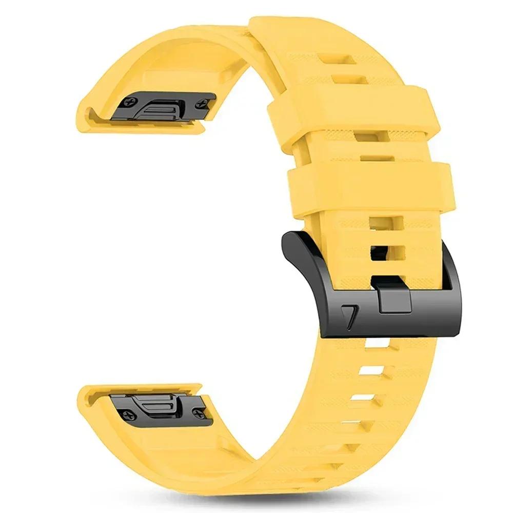 22 26mm QuickFit Watch Band for Garmin Fenix 8pro E 7 7X 6X 6 Pro 5 5X Plus Silicone Strap Enduro 3/Tactix 8/Quatix 8 Wriststrap