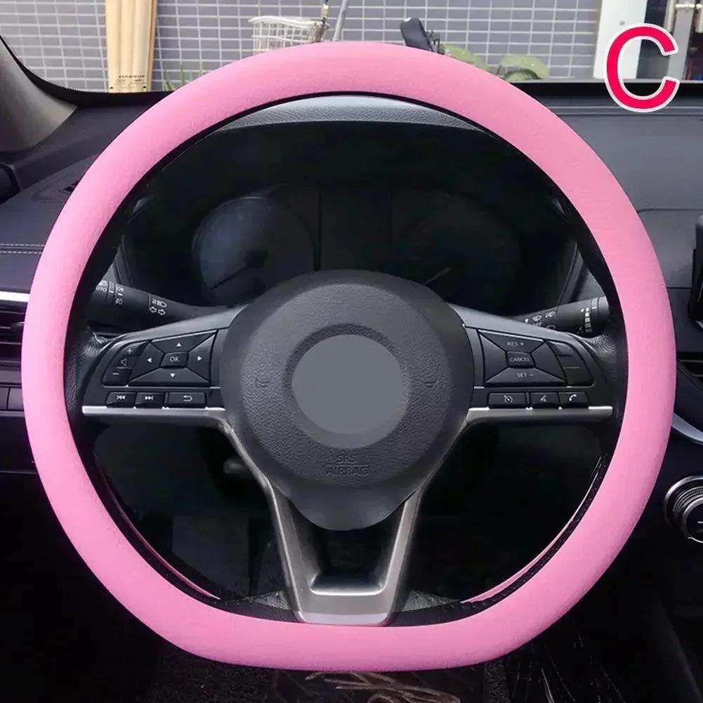 Car Steering Wheel Cover Silicone Handle Cover Four Season Universal Silicone Anti Slip Cover Steering Wheel Cover Accessories