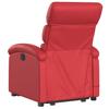 Reclining Electric Red Lift-Up Armchair with Massage